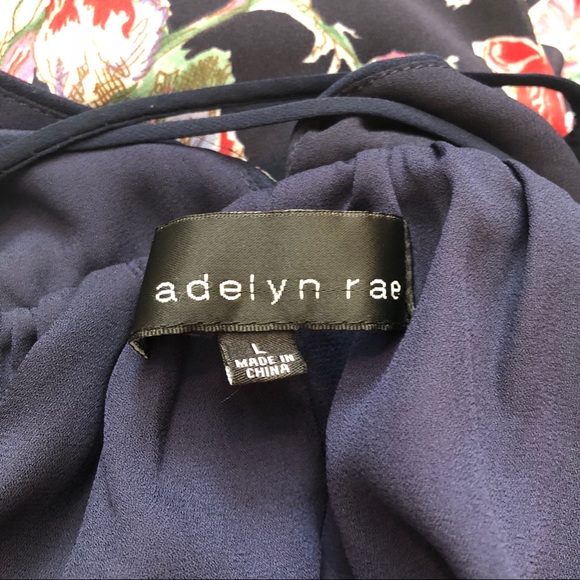 Adelyn Rae blue floral criss cross maxi dress L - Picture 6 of 8